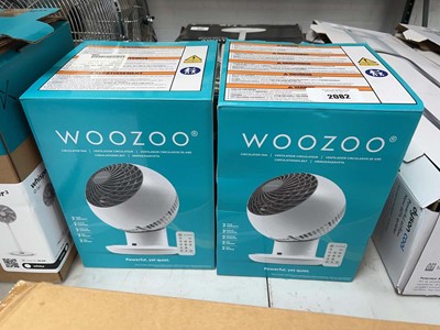 Lot 2082 - 2 Woozoo table top fans