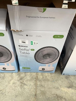 Lot 2086 - Meaco Sefte Pro table 10" top fan, boxed