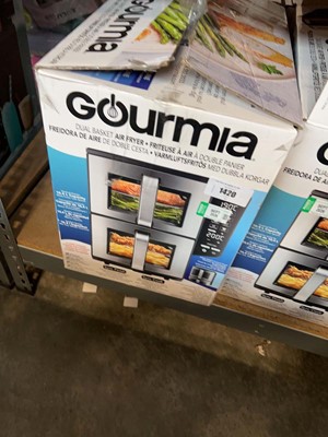 Lot 1420 - Boxed Gourmia dual basket air fryer