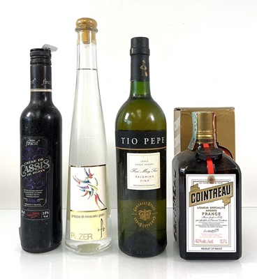 Lot 231 - 4 bottles, 1x Pilzer Grappa di Moscato Giallo...