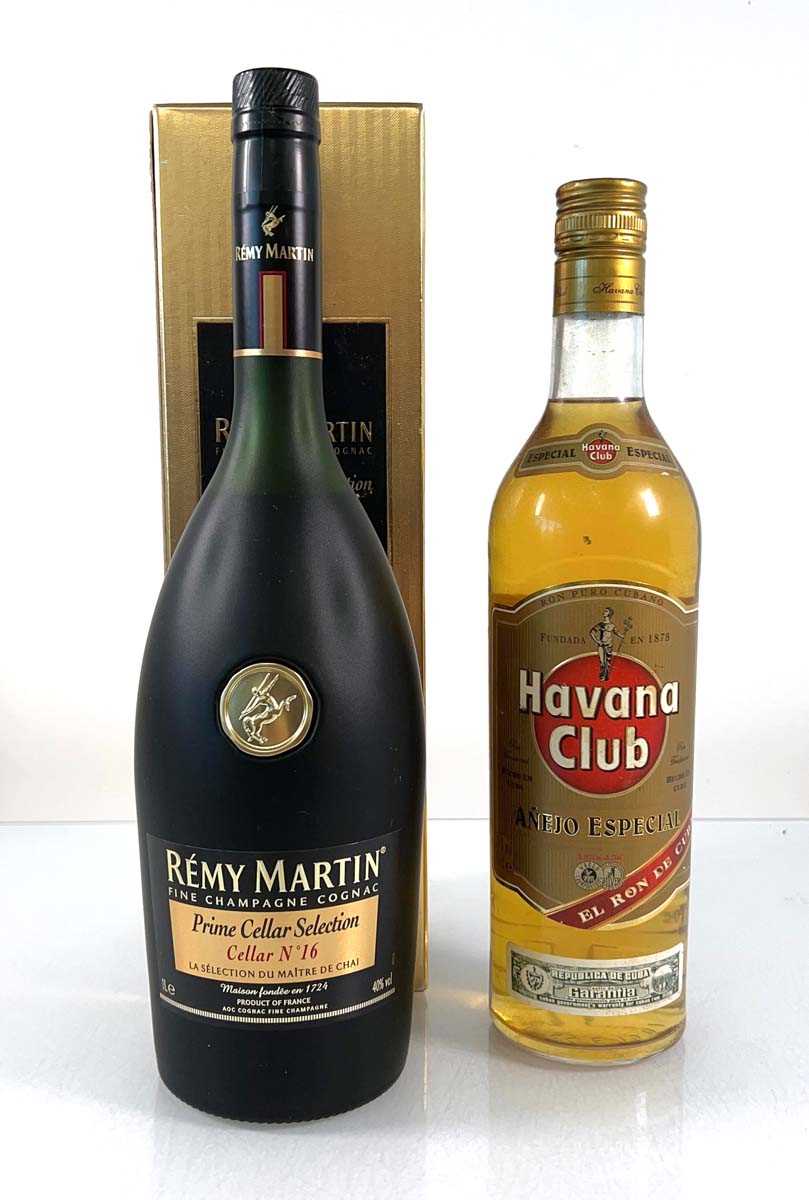 Lot 66 - 2 bottles, 1x Remy Martin Prime Cellar...