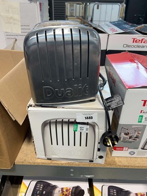 Lot 1440 - 1 boxed and 1 unboxed Dualit toasters