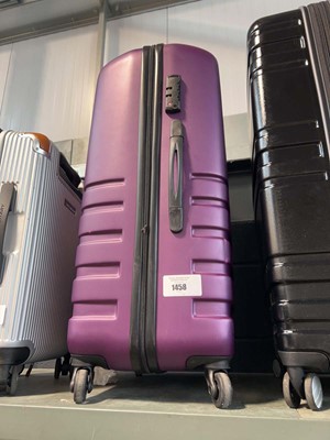 Lot 1458 - Set of Rock suitcases in purple