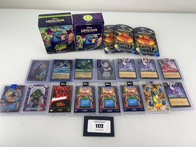 Lot 1172 - Quantity of Disney Lorcana trading cards and...