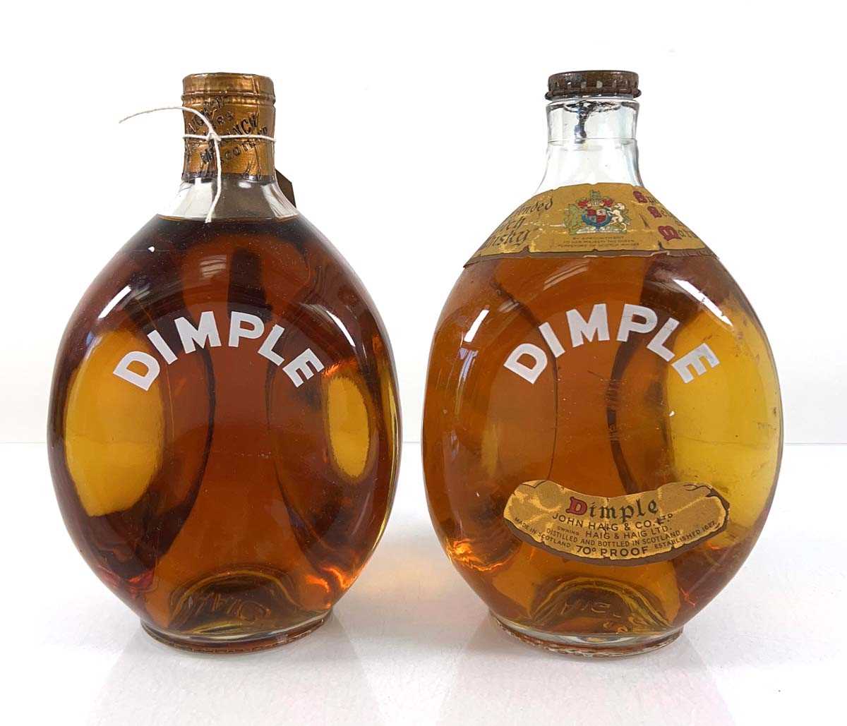 Lot 72 - 2 bottles of Haig Dimple Scotch Whisky with...