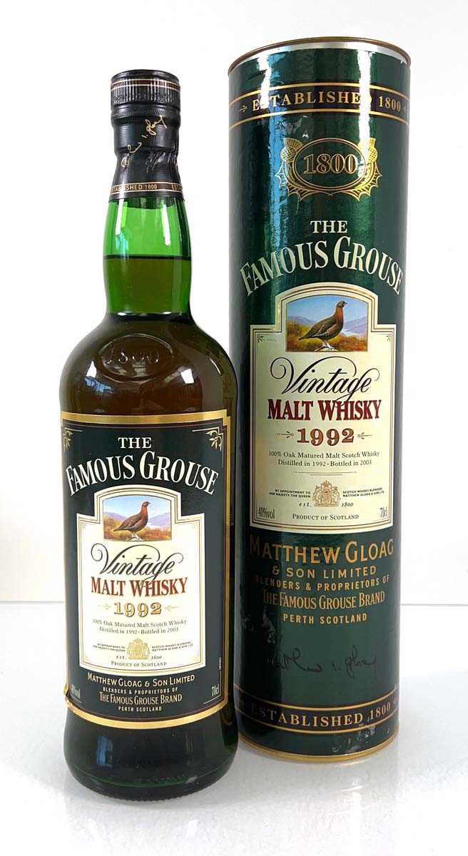 Lot 73 - A bottle of The Famous Grouse Vintage 1992...