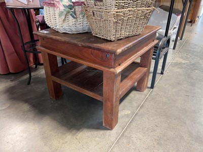 Lot 1069 - Square wooden coffee table