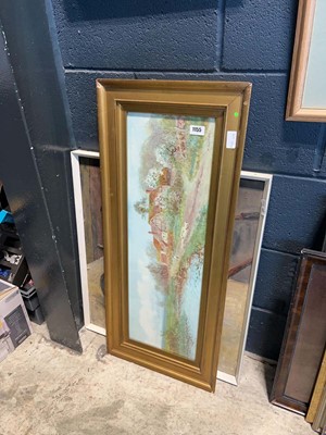 Lot 1155 - Gilt framed and glazed watercolour of a farm...