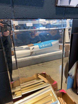 Lot 1158 - Rectangular wall mirror in a mirrored frame