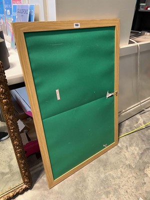 Lot 1160 - Green light oak framed noticeboard