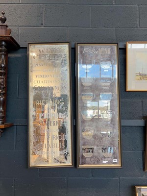 Lot 1164 - Pair of framed restaurant mirrors including a...