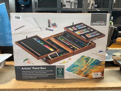 Lot 1198 - Crelando expanding artist's box with pastels,...