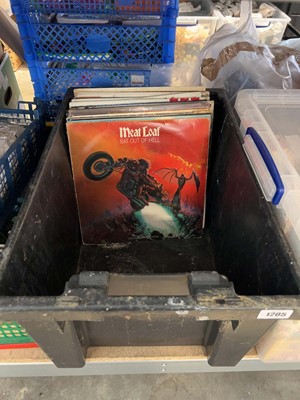Lot 1205 - Black crate containing a small quantity of...