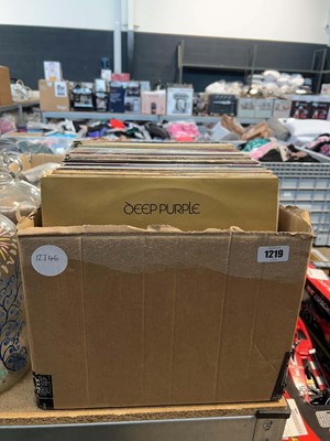 Lot 1219 - Box of records including Deep Purple, The...