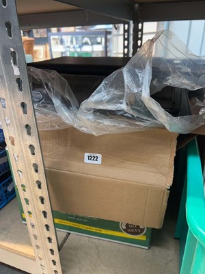 Lot 1222 - Box of various black leatherette notebook holders