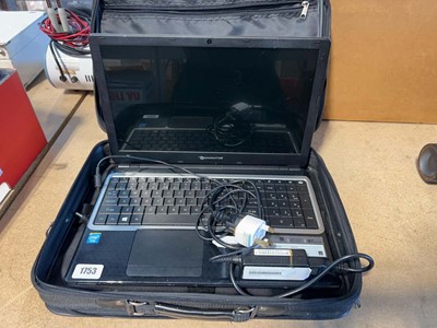 Lot 1753 - Packard Bell laptop with charger and carry case