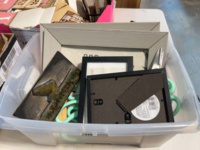 Lot 1109 - Small box of picture frames and florist scissors