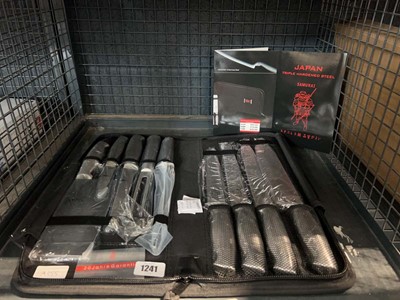 Lot 1241 - Japan triple hardened steel canvas cased 9...