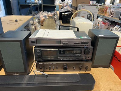 Lot 1755 - Denon sound system, Denon stereo tuner...