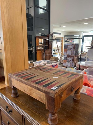 Lot 1116 - Small wooden games companion table