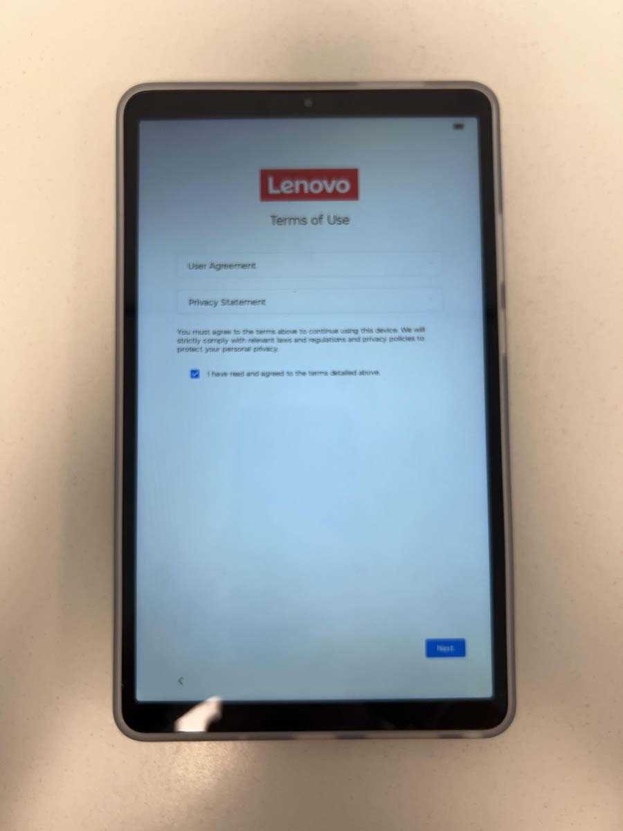 Lot Lenovo Tab One + Clear Case, Luna Grey, Model...