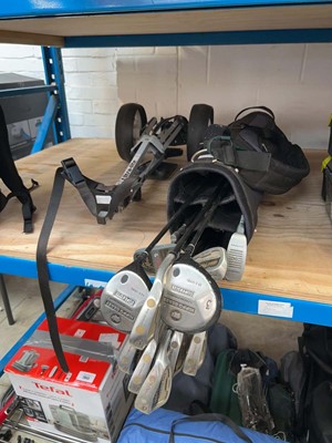 Lot 2127 - Ultra light 2 wheeled folding golf trolley...