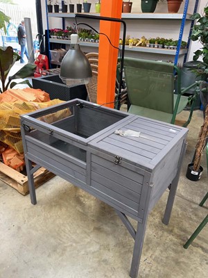 Lot 2148 - Wooden tortoise enclosure with heat lamp
