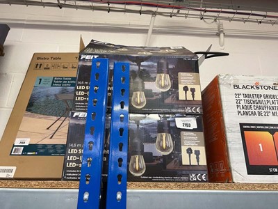 Lot 2153 - 2 boxed sets of Feit LED Vintage garden string...