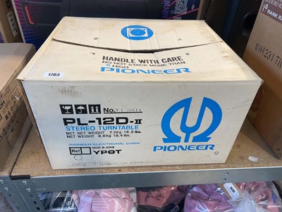 Lot 1783 - Boxed Pioneer PL-12D II stereo turntable