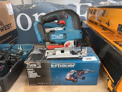 Lot 2430 - Erbauer 240v angle grinder together with an...
