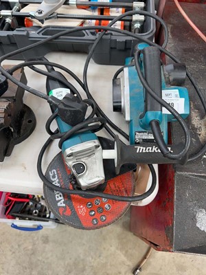 Lot 2349 - Makita 240v angle grinder together with a...
