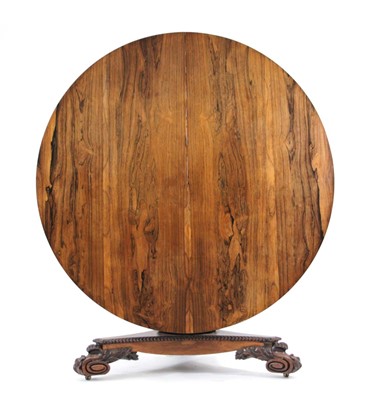 Lot 24 - A mid-19th century rosewood centre or loo...