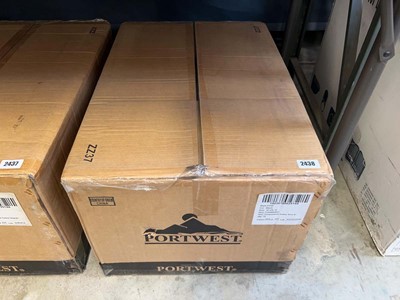 Lot 2438 - Box containing 6x boxed pairs of Portwest...