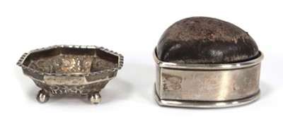 Lot 226 - A late Victorian silver pin cushion/box of...