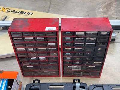 Lot 2359 - 2 screw organisers containing a large qty of...