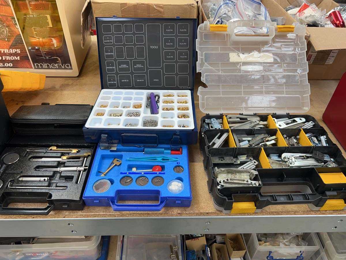 Lot 2360 - Cased UPVC opener together with 2 pick lock...