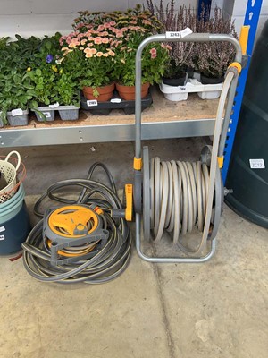 Lot 2243 - Hoselock garden hose on reel together with 1...
