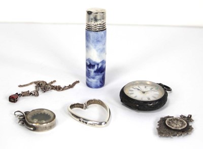 Lot 229 - A late Victorian silver keepsake of heart...