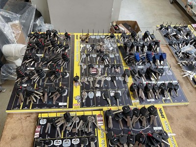 Lot 2314 - 5 wall mounted shop display boards containing...