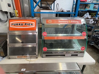 Lot 2548 - Commercial 2 sectioned counter top Pukka Pie...