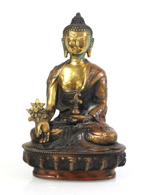 Lot 88 - A brass-finished cast metal figure modelled as...