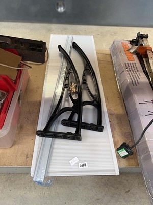 Lot 2463 - Disassembled outdoor overhead porch canopy