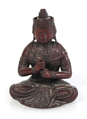 Lot 91 - A South East Asian cinnabar-type boxwood...