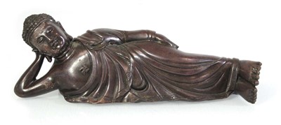 Lot 92 - A brown-patinated cast-metal figure modelled...