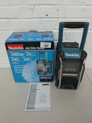 Lot A Makita MR001GZ 40V job site radio with box...