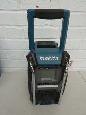 Lot A Makita MR001GZ 40V job site radio with box...