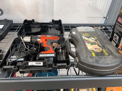 Lot 2378 - Cased Black & Decker 14.4v drill with battery...