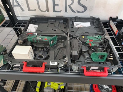 Lot 2379 - Cased Parkside 20v impact driver together with...