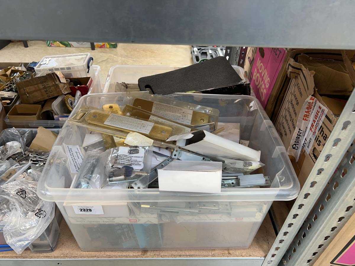 Lot 2329 - 2 large crates of mixed ironmongery to include...