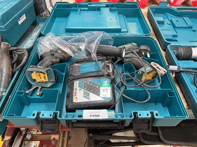 Lot 2398 - Cased Makita 240v hammer drill with a Makita 2...